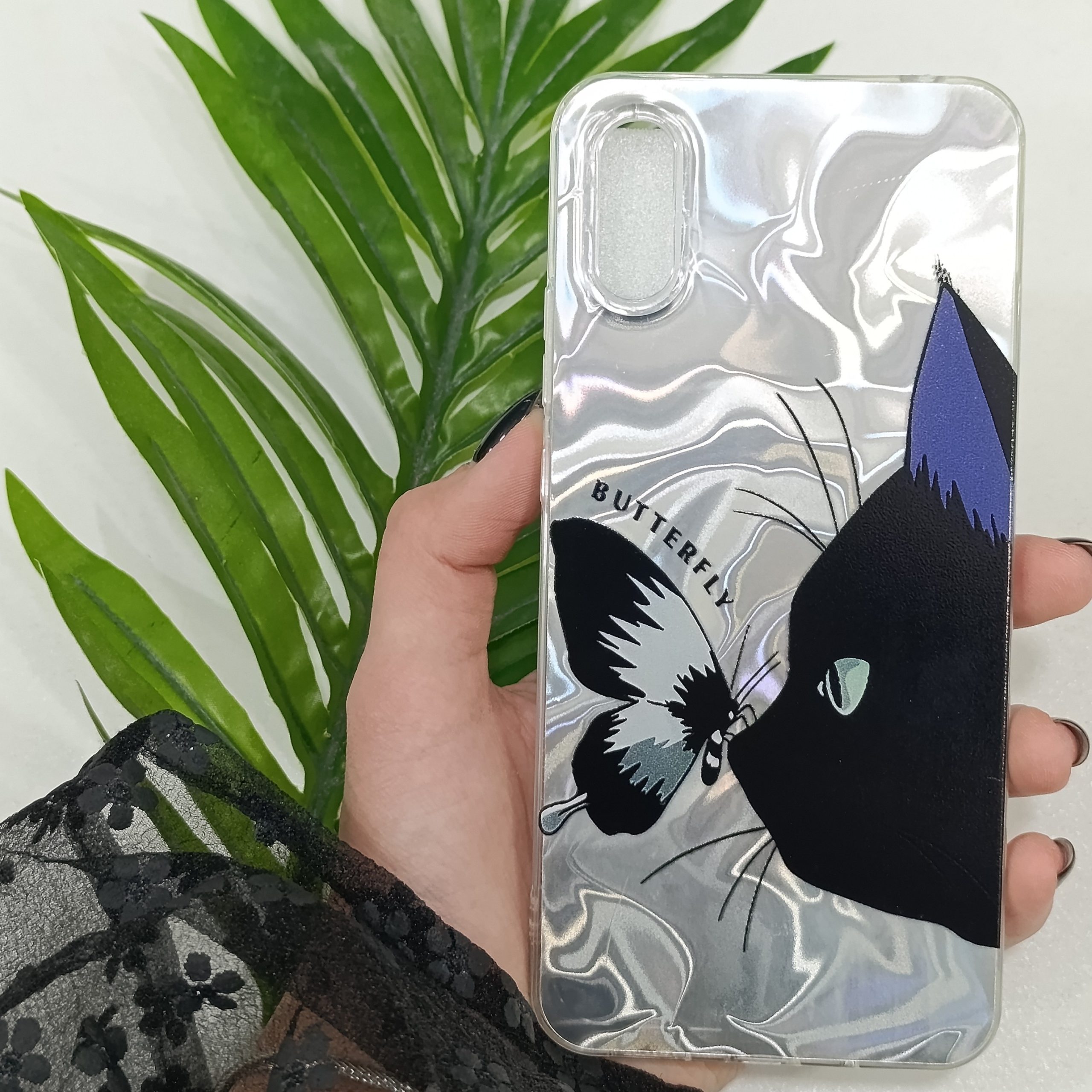 گارد گوشی شیائومی Redmi 9aهمراه با محافظ لنز مدل فانتزی دخترانه طرح گربه رنگ مشکی قاب و کاور و محافظ موبایل