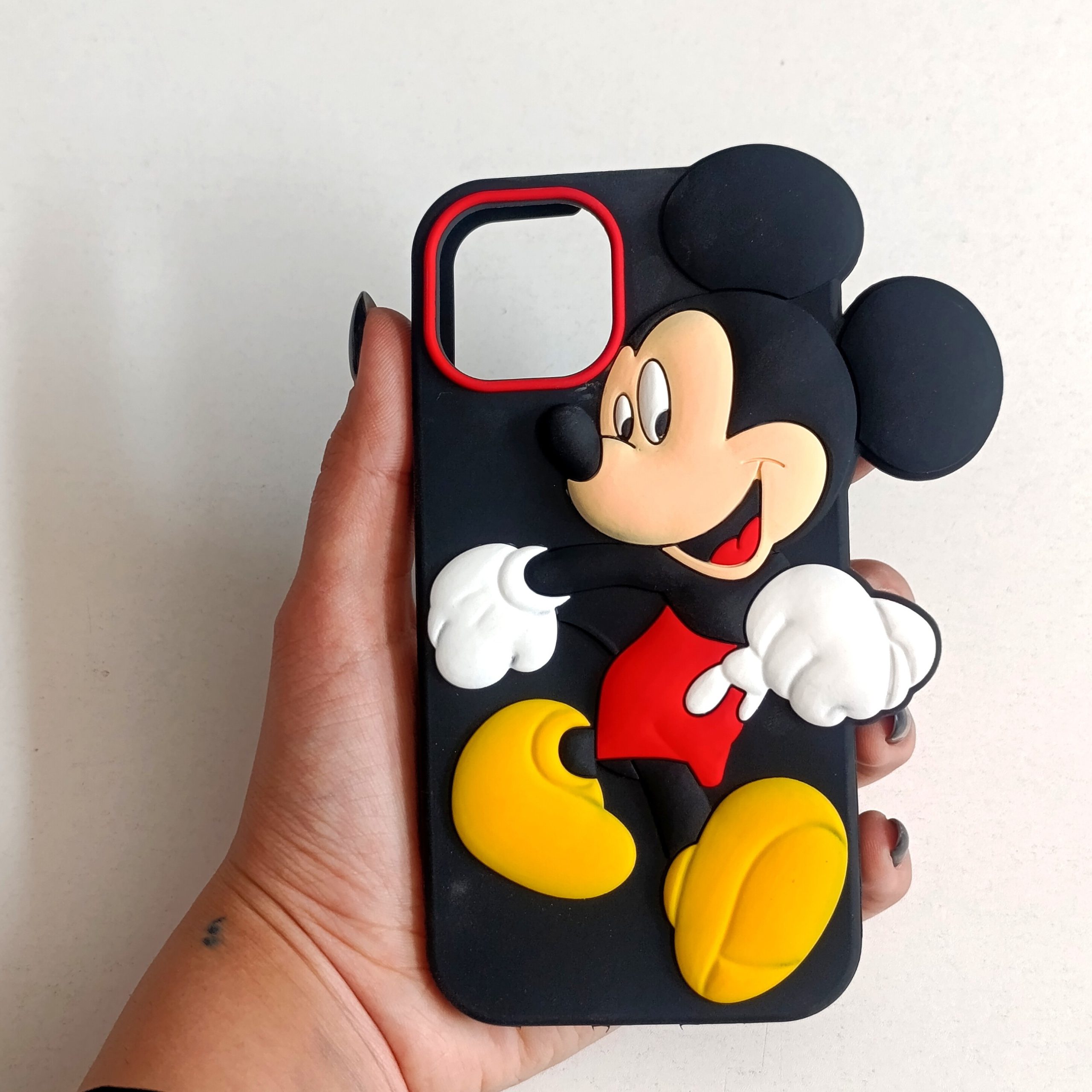 گارد گوشی آیفون Iphone 13 pro max/Iphone 14 pro max/ Iphone 15 pro max مدل سیلیکونی فانتزی عروسکی میکی موس