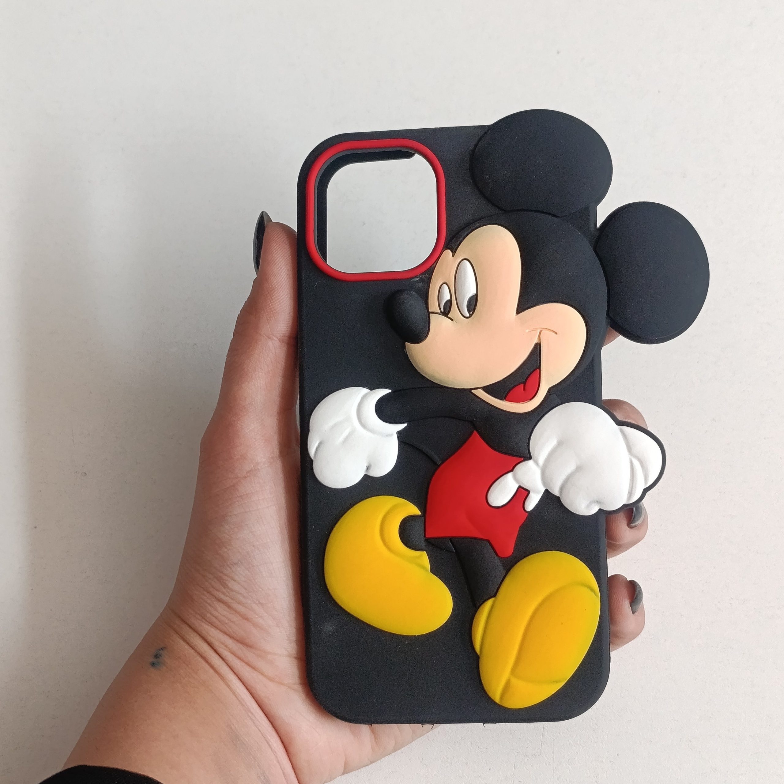 گارد گوشی آیفون Iphone 13/Iphone 14/Iphone 15 مدل سیلیکونی فانتزی عروسکی میکی موس