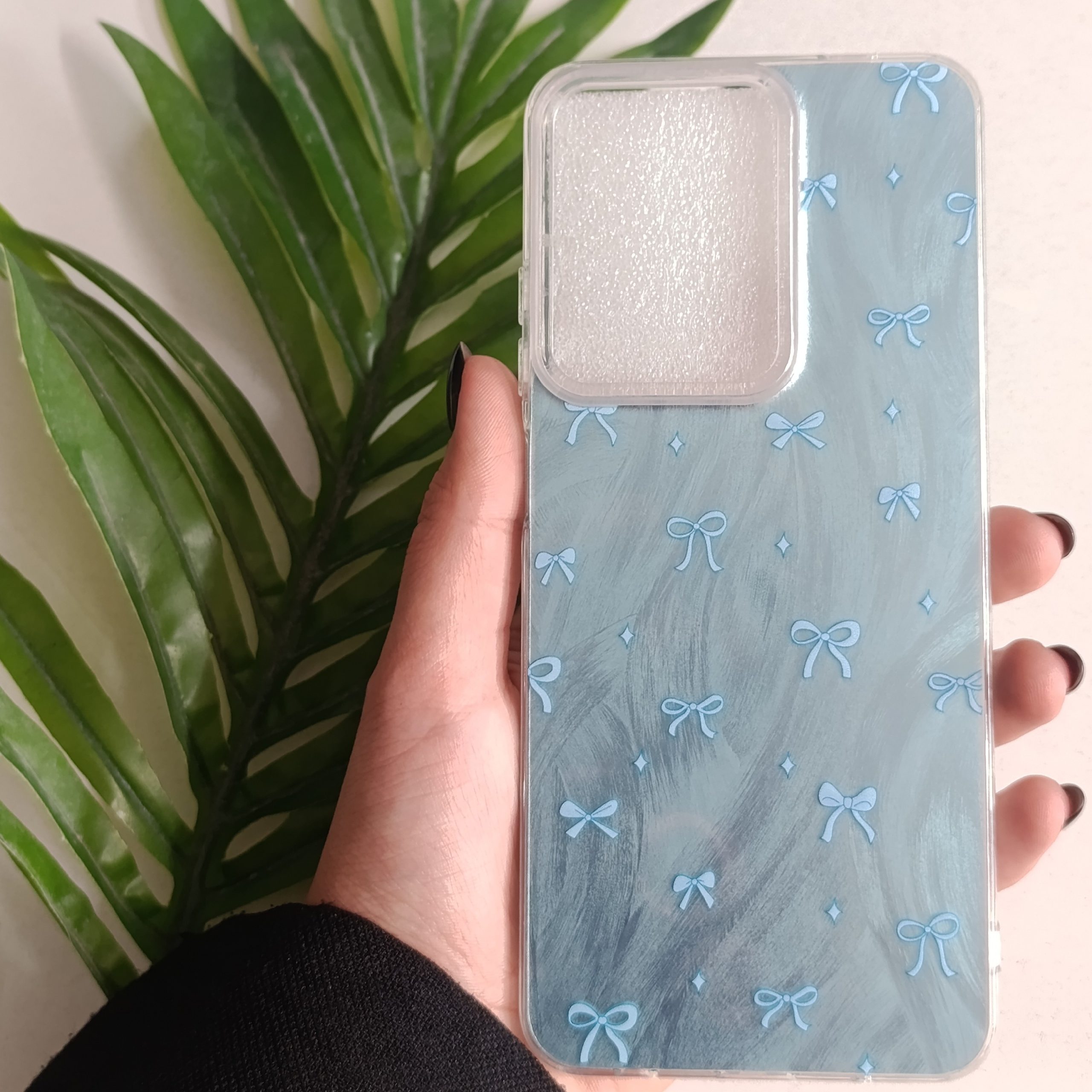 گارد گوشی شیائومی Redmi a5 مدل فانتزی دخترانه پاپیون رنگ آبی قاب و کاور و محافظ موبایل