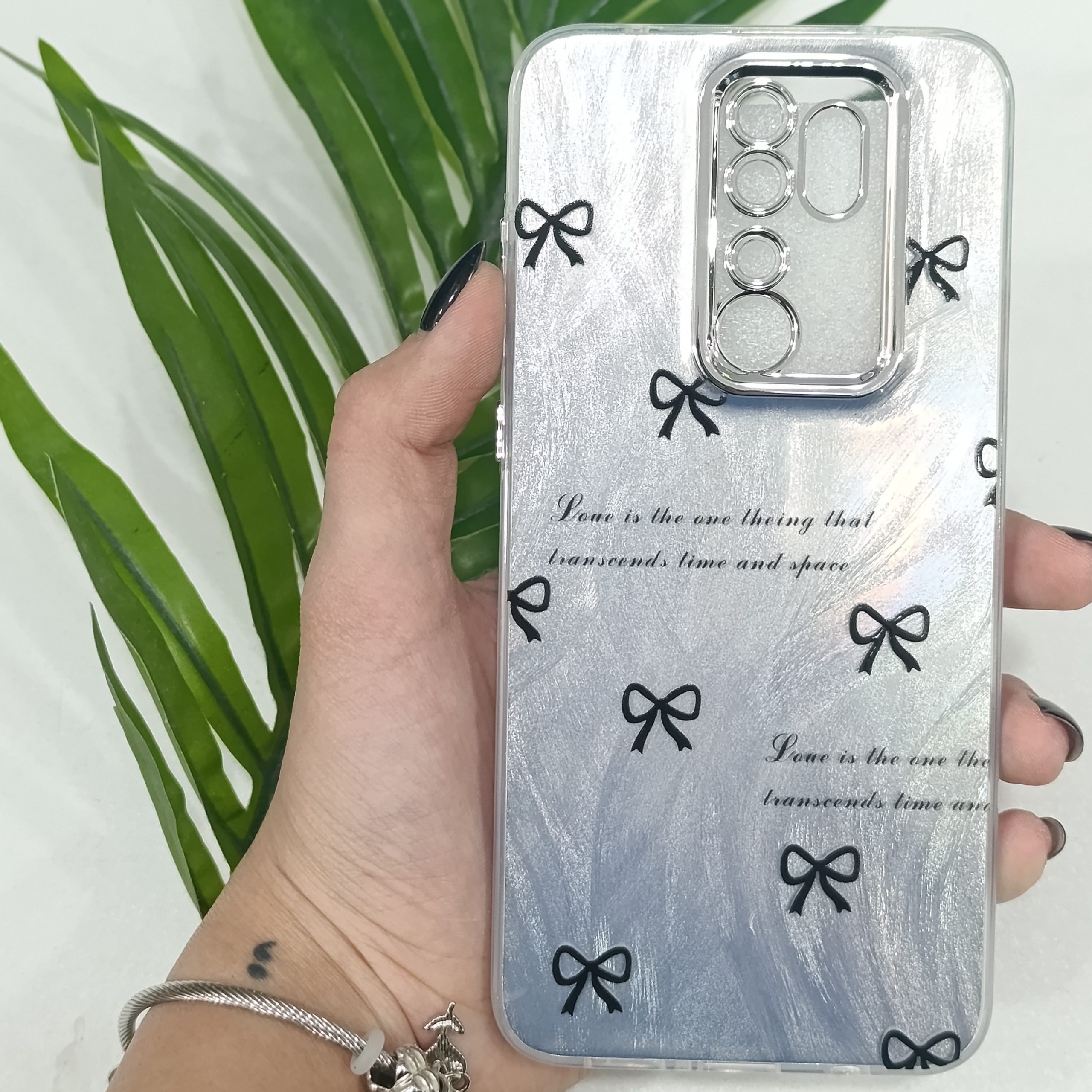 گارد گوشی شیائومی Note 8 pro 4g مدل فانتزی دخترانه طرح پاپیون رنگ مشکی قاب و کاور و محافظ موبایل