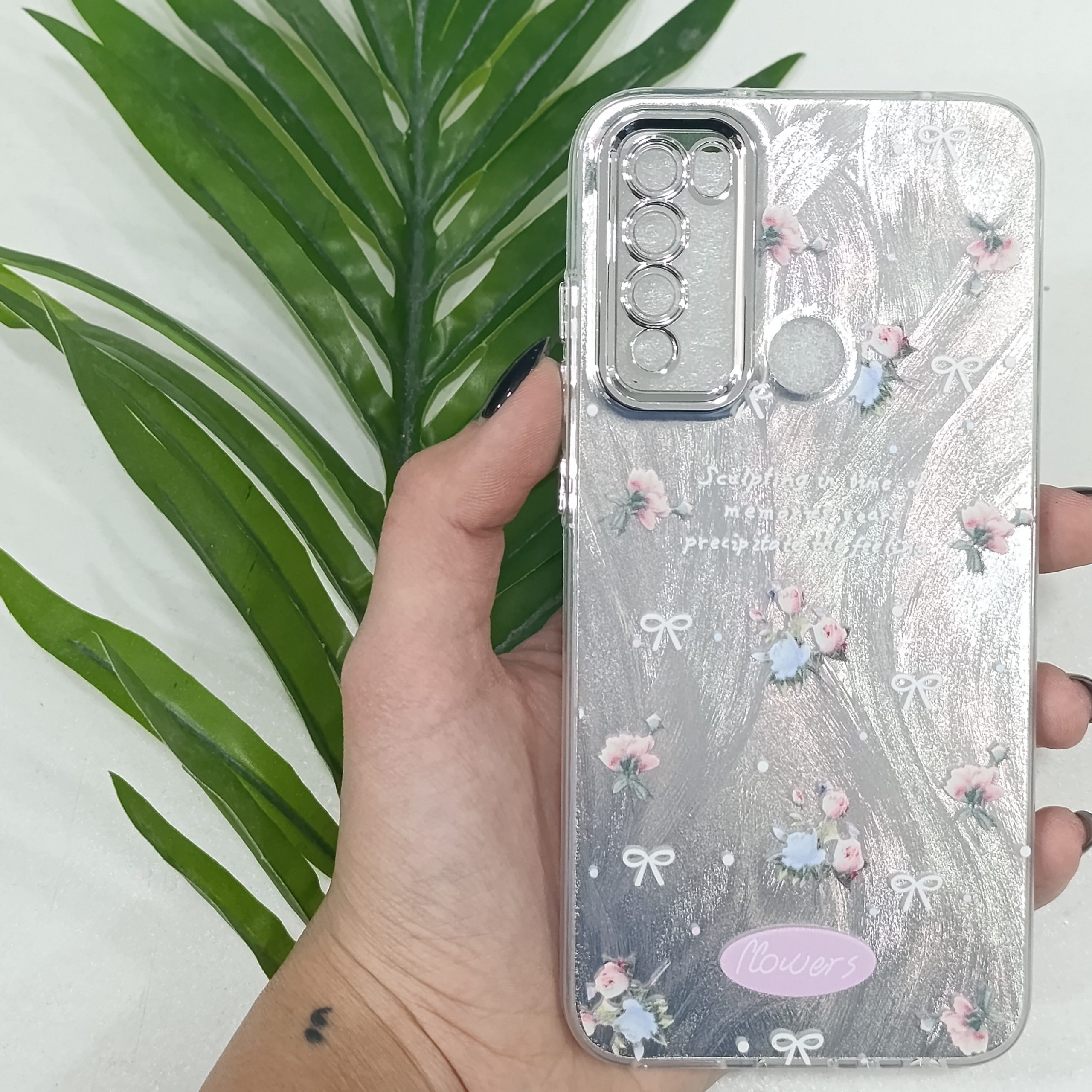 گارد گوشی شیائومی Note 8 4g مدل فانتزی دخترانه طرح پاپیون و گل قاب و کاور و محافظ موبایل