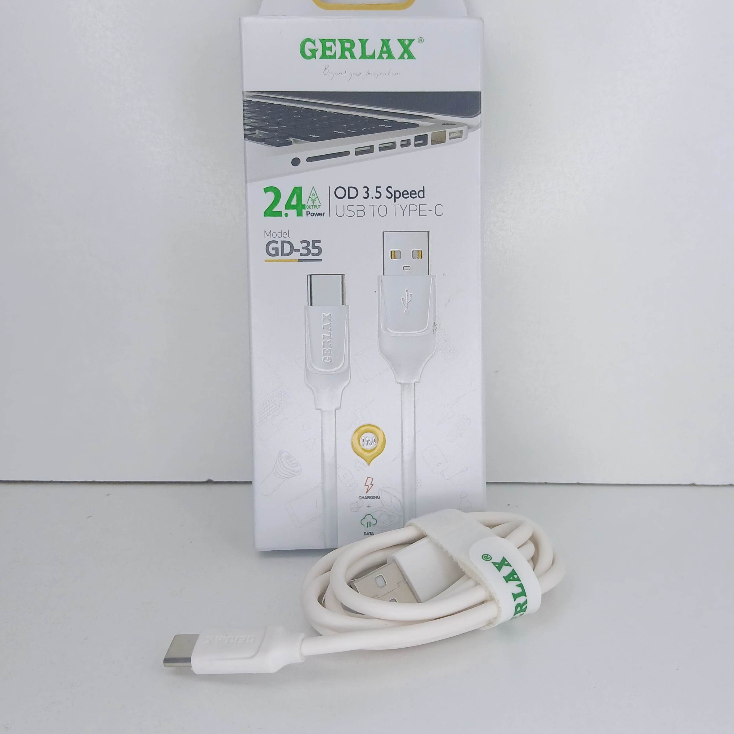 کابل شارژ 2.4 آمپر تایپ سی سرعت بالا مدل GERLAX GD-35.